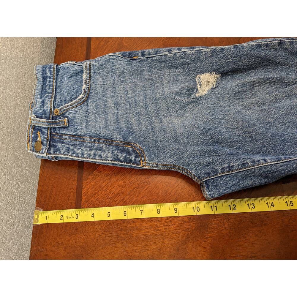 Universal Thread Straight Leg Jeans 2/26R Light Wash Distressed High Rise Ripped - Picture 7 of 10